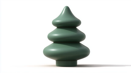 Obraz premium Small Green Christmas Tree Decoration.