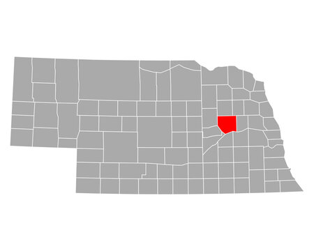 Karte von Platte in Nebraska