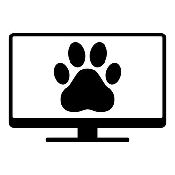 Pfote und Monitor