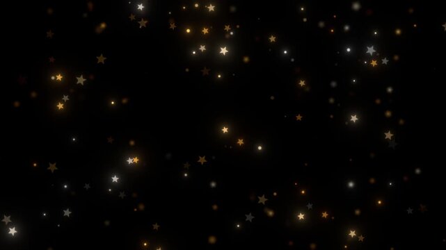 black night sky stars sparkle effect background