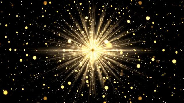 Glowing Light in Space Explosion.