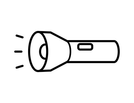 懐中電灯のアイコン_ベクターイラスト