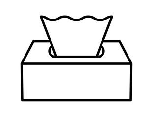 箱ティッシュ　ティッシュペーパーのアイコン_ベクターイラスト   © あ こ