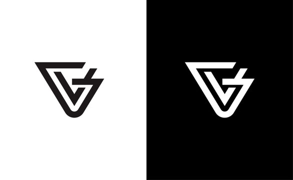 GV, VG minimal monogram logo