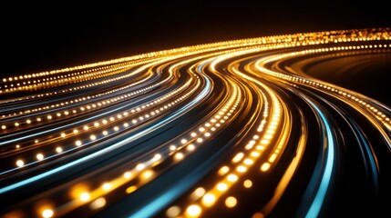 Fototapeta premium Abstract swirling paths of light streaks, creating a dynamic, futuristic feel