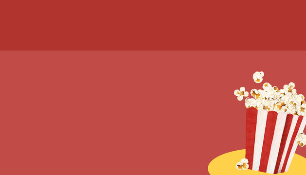 Red popcorn border background