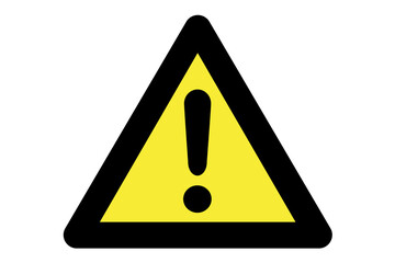Danger warning hazard traffic sign, warning sign illustration in PNG isolated on transparent...