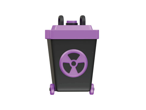 nuclear trush icon 3d illustration render