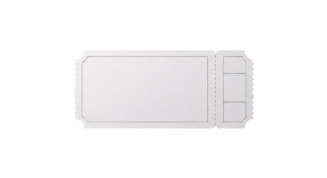 Blank ticket template for event admission