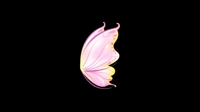 Butterfly in enchanted Fairy Tale with magical effect animation.