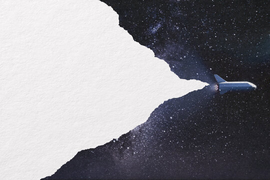 Rocket launch background, digital remix