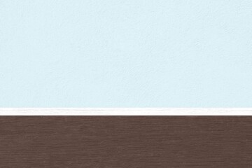 Fototapeta premium Blue textured background, wooden border
