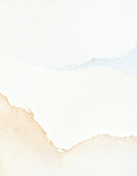 Subtle coffee stain on textured paper. Minimalist paper background with organic watercolor texture. Calm aesthetic, creative atmosphere for lifestyle themes, cafe menus concept, or artistic designs