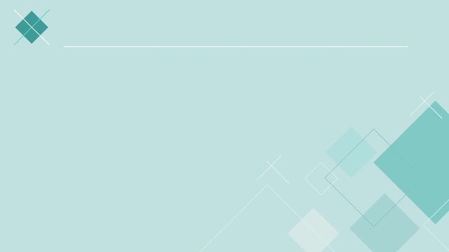 Clean Mint Geometric 4K Motion Graphics Background for Presentation Body Slide