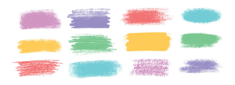 Textured line and stroke brush. ketch Ink brush crayon underline. Crayon drawn note brush rectangle. Paint chalk shape and pen doodle kid