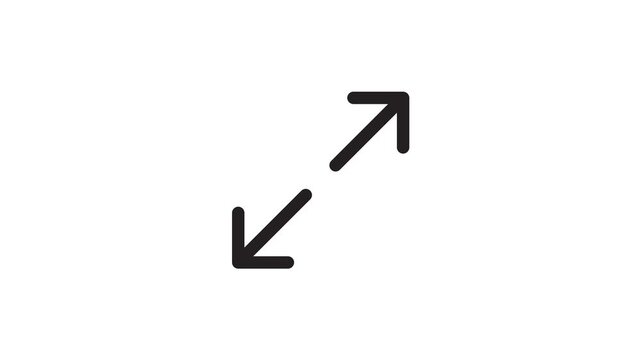 upscale with arrow animation icon