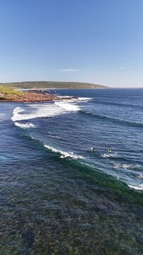 Surfers Surfing Yallingup Beach WA 4K DJI Mavic 4 Pro