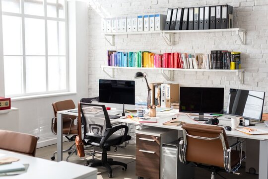 Modern organized office workspace photo