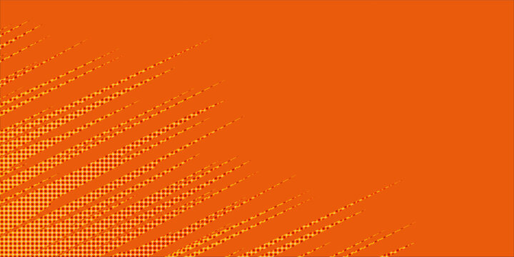 Dots halftone orange color pattern gradient texture with technology digital background. Dots pop art comics with summer background.