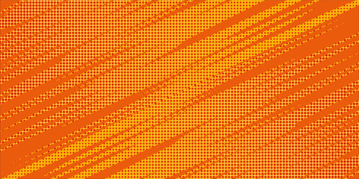 Dots halftone orange color pattern gradient texture with technology digital background. Dots pop art comics with summer background.