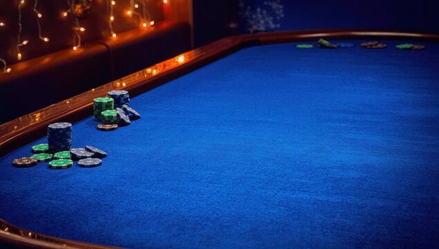 Textured blue surface for poker and casino backdrop.