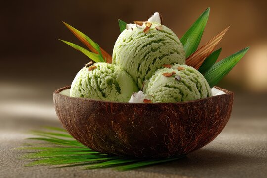 Creamy Buko Pandan Ice Cream Delight