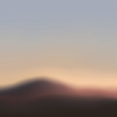 Fototapeta premium Serene blurred mountain sunset background