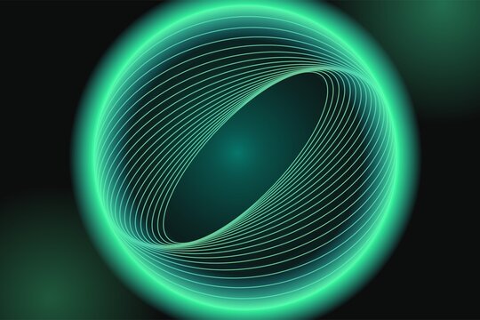Futuristic glowing circular gradient background