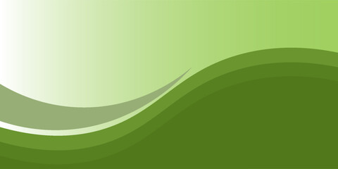Abstract White and Green wave wide background banner Eps 10 © Sainal