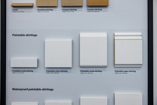 variation of flooring skirting samples