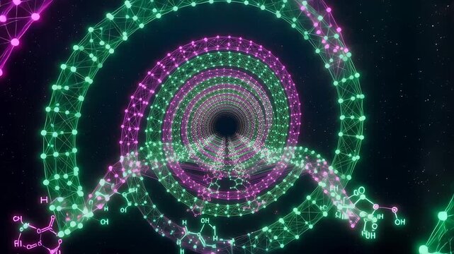 Science Concept of DNA Double Helix Structure 4K Loop