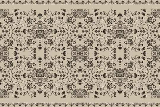 Vintage Arabic pattern.Persian colored carpet.Rich ornament for fabric design,handmade,interior decoration,textiles.Abstract design of persian carpet with geometric ornament.Moroccan style background.