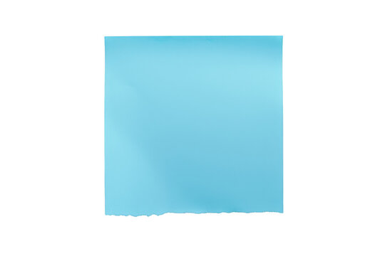 Blue blank paper with a rough, torn bottom edge, ready for your custom message, isolated on transparent background