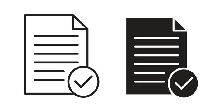 Consent icon design vector. Flat and line vector Icon Design