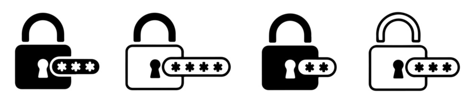 password padlock security code pin icon