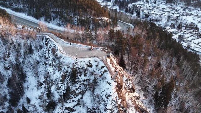 Tsar ryba (Tsar Fish) observation desk in Siberia