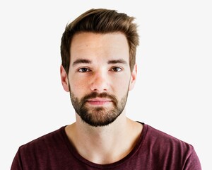 Fototapeta premium White bearded man isolated image