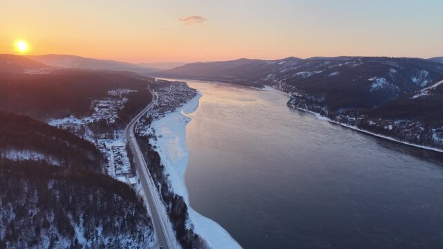 Tsar ryba (Tsar Fish) observation desk in Siberia