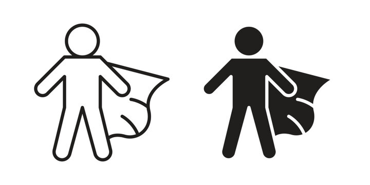 Hero icon design vector. Flat and line vector Icon Design