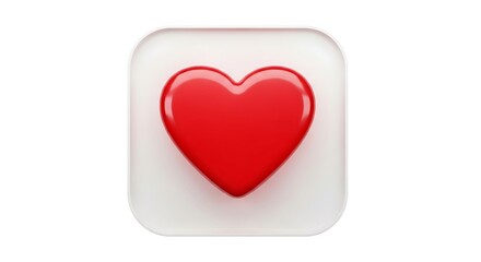 Obraz premium A heart-shaped object in white with a gradient pink and red center