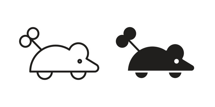 Mouse toy icon design vector. Flat and line vector Icon Design