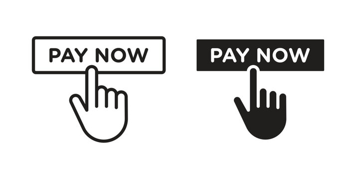 Pay now icon design vector. Flat and line vector Icon Design