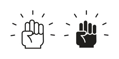Obraz premium Rebellion icon design vector. Flat and line vector Icon Design