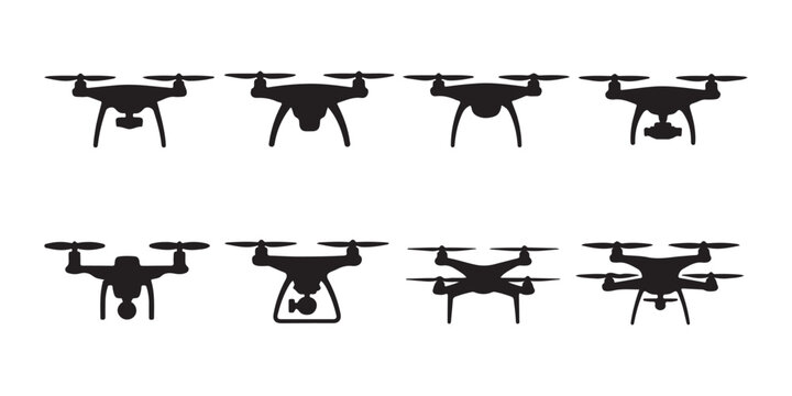 Modern tactical firearm silhouettes with assorted scope attachments and metal battle axe for military design.