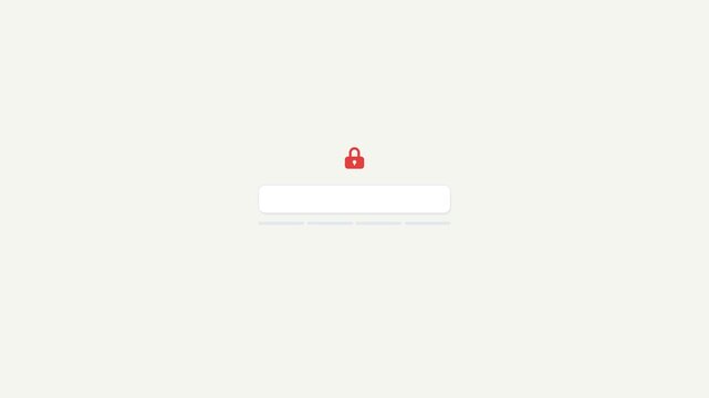 Minimalist Password Input Field with Red Padlock Icon for Secure Login Screen