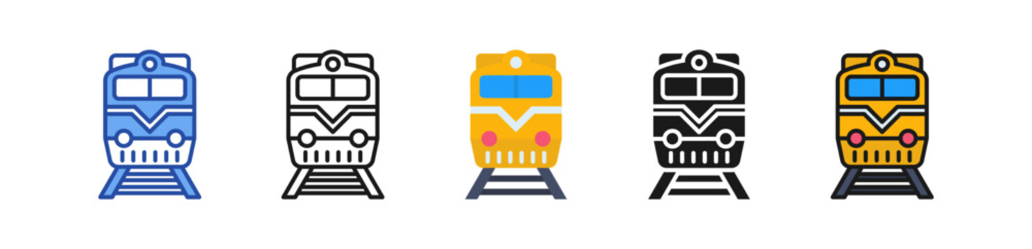 Train Icon Multi Style Illustration