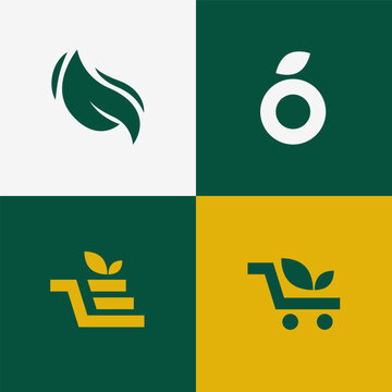 Minimalist Fresh Market Logo Bundle Modern Grocery Organic Food Store Brand Identity Clean Vector Set