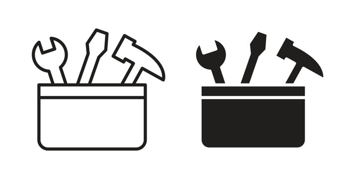 Toolbox icon design vector. Flat and line vector Icon Design