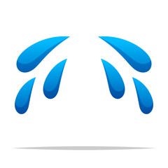 Naklejka premium Cartoon teardrops vector isolated illustration
