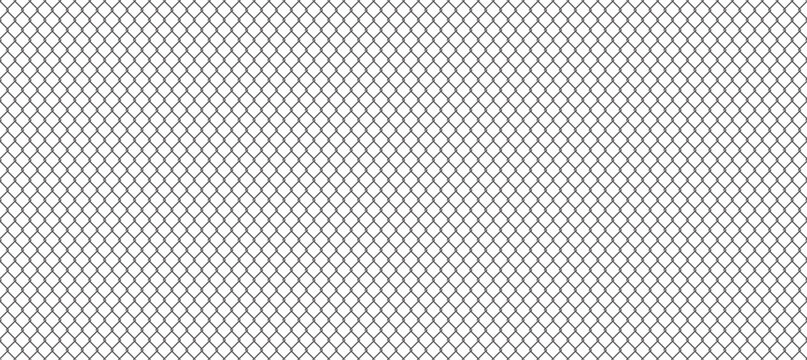 Chain link fence texture featuring metallic wire mesh, industrial steel security grid, diamond pattern, isolated seamless fence background, protective barrier.